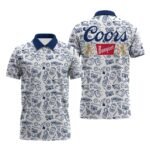 Coors Banquet Doodle Art Polo Shirt