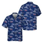 Coors Banquet Hibiscus Flower Hawaiian Shirt