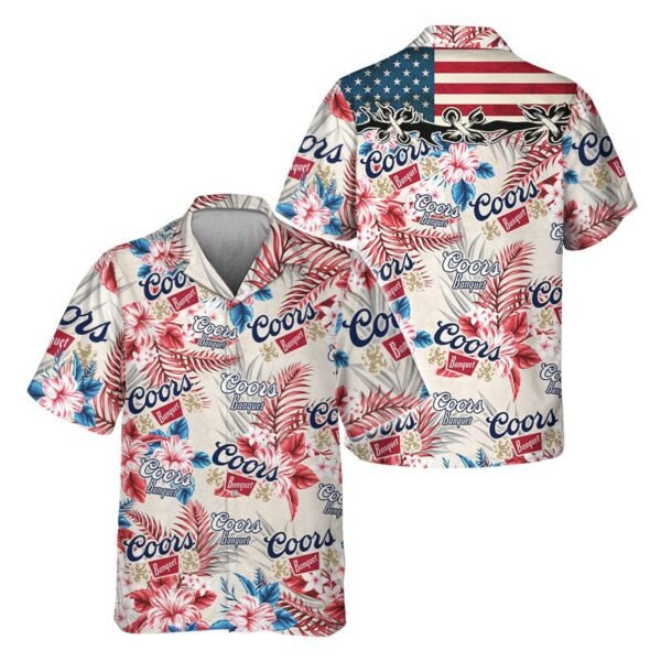 Coors Banquet Tropical Summer Hawaiian Shirt