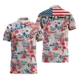 Coors Banquet Tropical Summer Polo Shirt