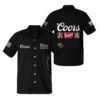 Coors Banquet USA Flag Button Shirt