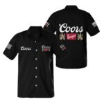 Coors Banquet USA Flag Button Shirt