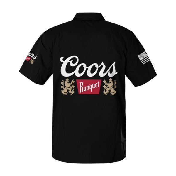 Coors Banquet USA Flag Button Shirt
