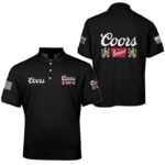 Coors Banquet USA Flag Men's Plus Size Polo Shirt