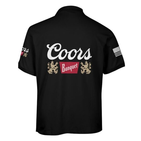 Coors Banquet USA Flag Men's Plus Size Polo Shirt