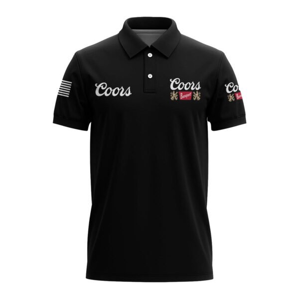 Coors Banquet USA Flag Polo Shirt