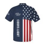 Coors Light America Flag Button Shirt