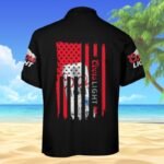 Coors Light American Flag Men's Plus Size Polo Shirt