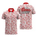 Coors Light Doodle Art Polo Shirt
