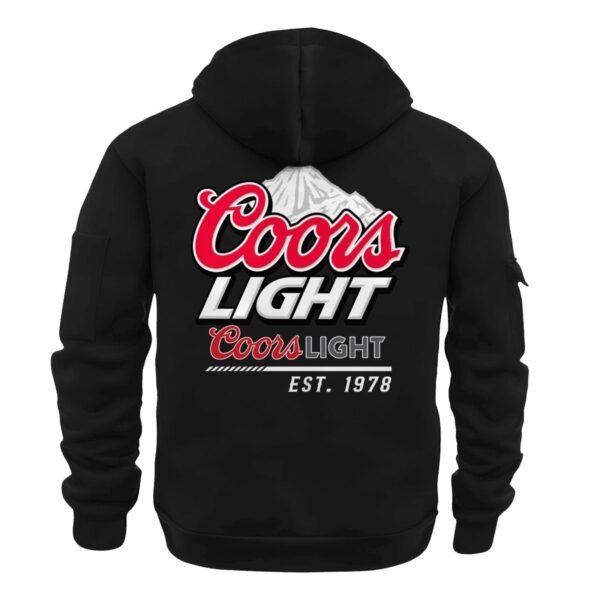 Coors Light Scratches Marks Quarter Zip Hooded Sweatshirt