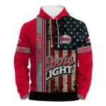 Coors Light Stainless Steel American Flag Hoodie & Zip Hoodie