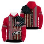 Coors Light Stainless Steel American Flag Hoodie & Zip Hoodie