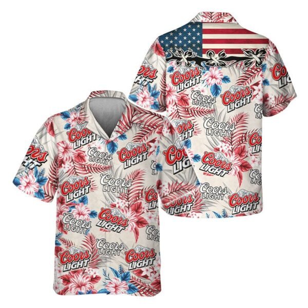 Coors Light Tropical Summer Hawaiian Shirt