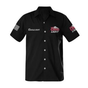 Coors Light USA Flag Button Shirt - Flexiquor.com