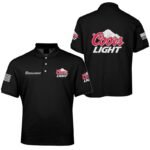 Coors Light USA Flag Men's Plus Size Polo Shirt