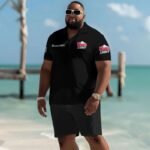 Coors Light USA Flag Men's Plus Size Polo Shirt
