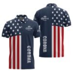 Corona Extra America Flag Polo Shirt