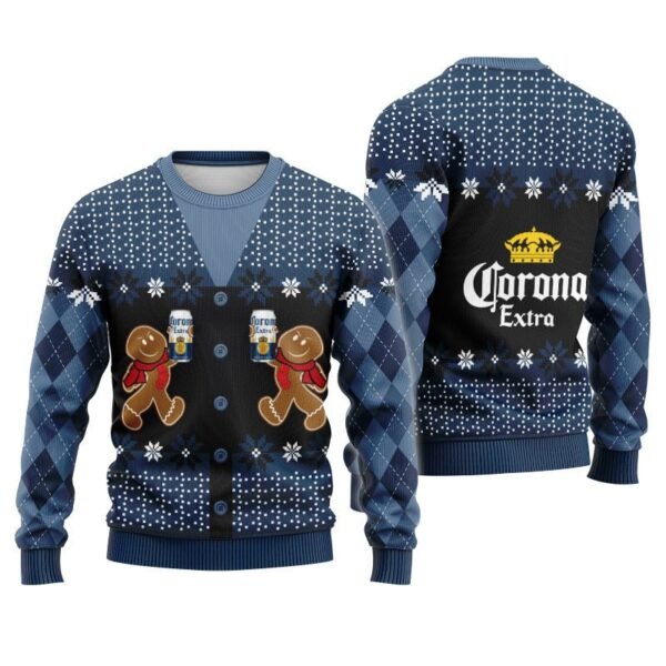 Corona Extra Christmas Gingerbread Ugly Sweater
