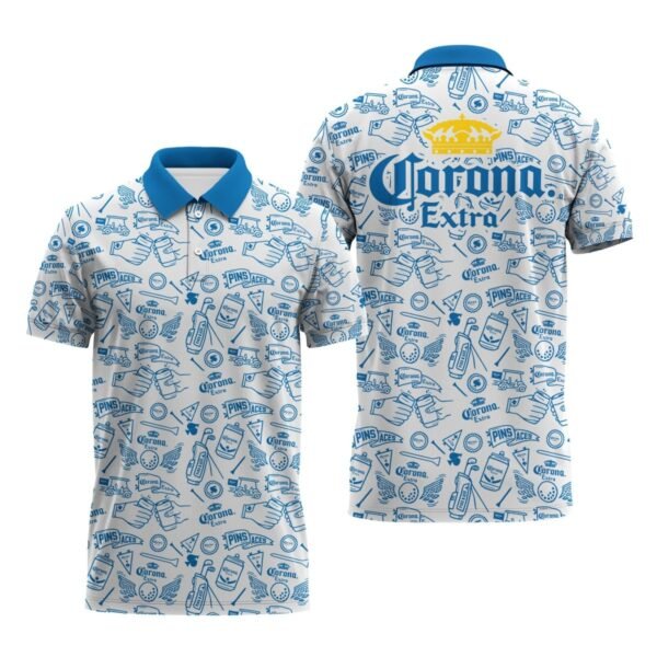 Corona Extra Doodle Art Polo Shirt