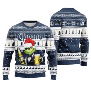 Corona Extra Grinch Christmas Ugly Sweater