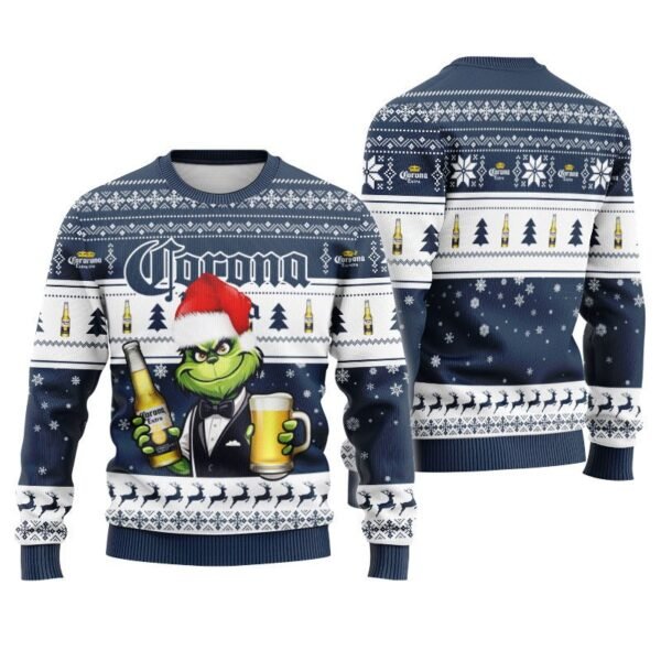Corona Extra Grinch Christmas Ugly Sweater