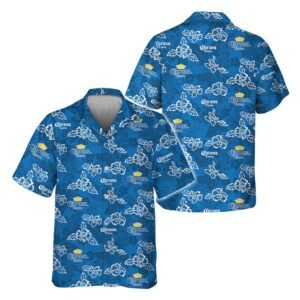 Corona Extra Hibiscus Flower Hawaiian Shirt