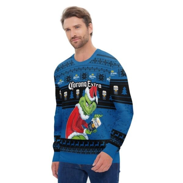 Corona Extra Santa Grinch Ugly Sweater