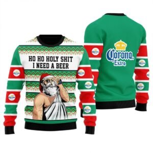 Corona Extra Santa Need A Beer Ugly Sweater