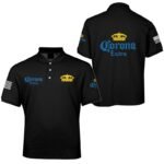 Corona Extra USA Flag Men's Plus Size Polo Shirt