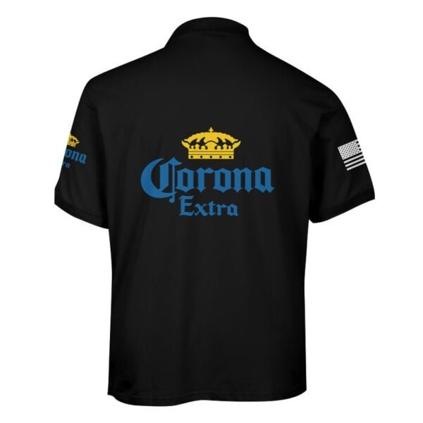 Corona Extra USA Flag Men's Plus Size Polo Shirt