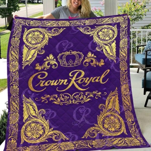 Crown Royal Logo Flannel Blanket