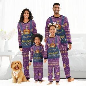 Crown Royal Merry Christmas Family Pajamas Set