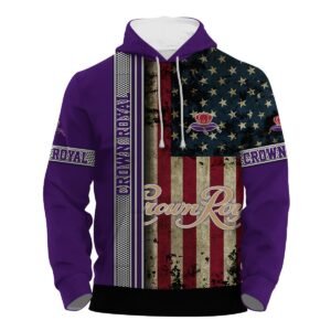 Crown Royal Stainless Steel American Flag Hoodie & Zip Hoodie - Flexiquor.com