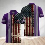 Crown Royal Stainless Steel American Flag Polo Shirt