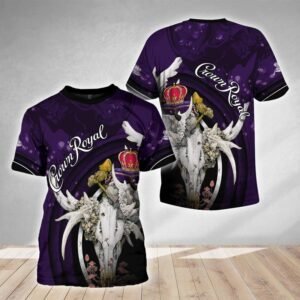 Crown Royal Deer Skull With Mushrooms T-Shirt