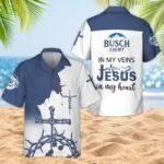 Divine Tropics Busch Light Men's Plus Size Hawaiian Shirt