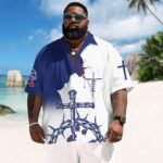Divine Tropics Pabst Blue Ribbon Men's Plus Size Hawaiian Shirt