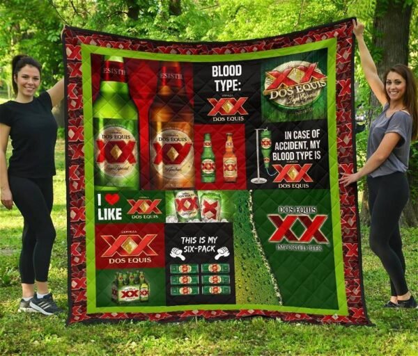 Dos Equis Blood Type Flannel Blanket