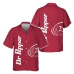 Dr Pepper Retro Graphic Hawaiian Shirt