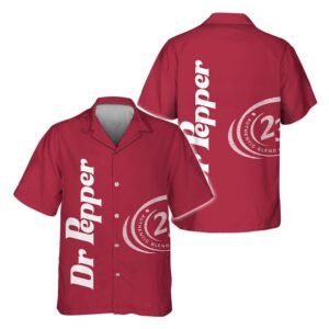 Dr Pepper Retro Graphic Hawaiian Shirt
