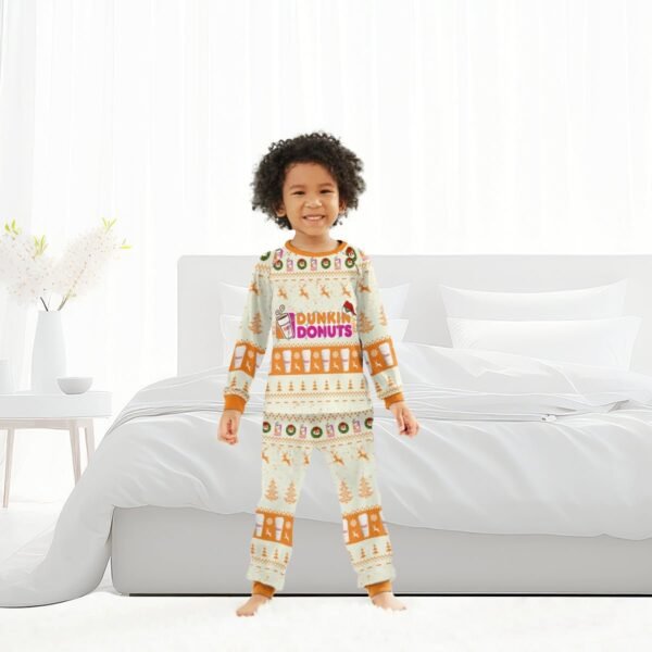 Dunkin Donuts Christmas Reindeer Family Pajamas Set