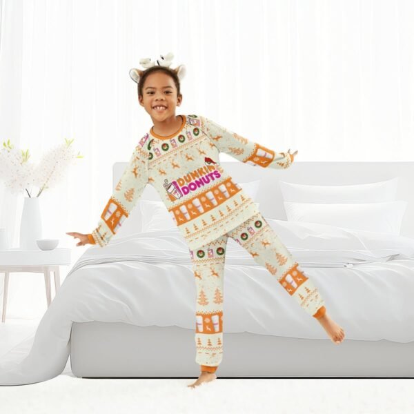 Dunkin Donuts Christmas Reindeer Family Pajamas Set