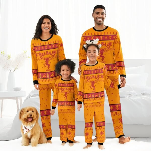 Fireball Whisky Christmas Family Pajamas Set
