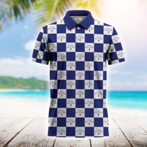 Gingham Michelob Ultra Polo Shirt - Flexiquor.com