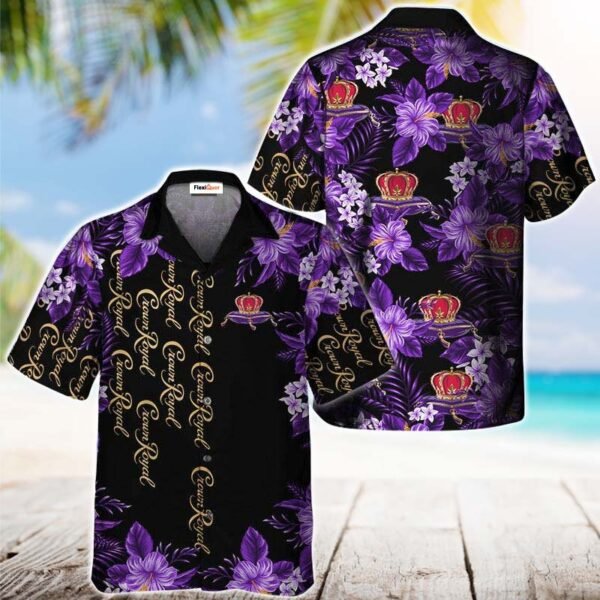 Gold Crown Royal Flower Hawaiian Shirt
