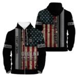 Great Lakes Stainless Steel American Flag Hoodie & Zip Hoodie