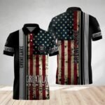 Great Lakes Stainless Steel American Flag Polo Shirt