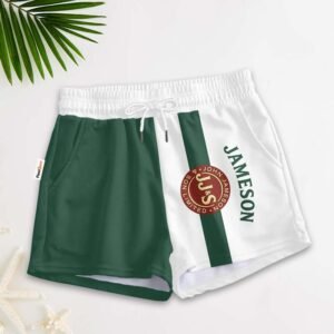 Green White Jameson Women's Casual Shorts
