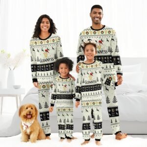 Guinness Christmas Reindeer Family Pajamas Set