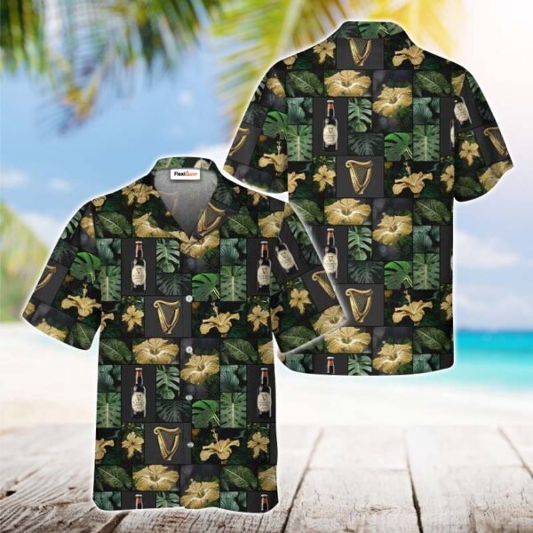 Guinness Flower Hawaiian Shirt